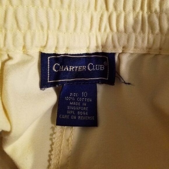 Charter Club Women’s Yellow Bermuda Shorts Size 10 Casual Summer Wear - Picture 3 of 3